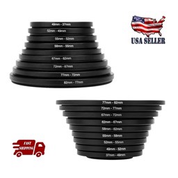 Show details for 18 pcs Camera Lens Filter Step Up Down Ring Adapter Set 37- 82mm For DSLR Camera Picture of 18 pcs Camera Lens Filter Step Up Down Ring Adapter Set 37- 82mm For DSLR Camera